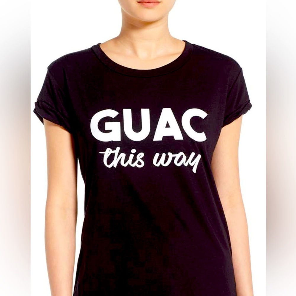 🥑 Guac this way black tshirt